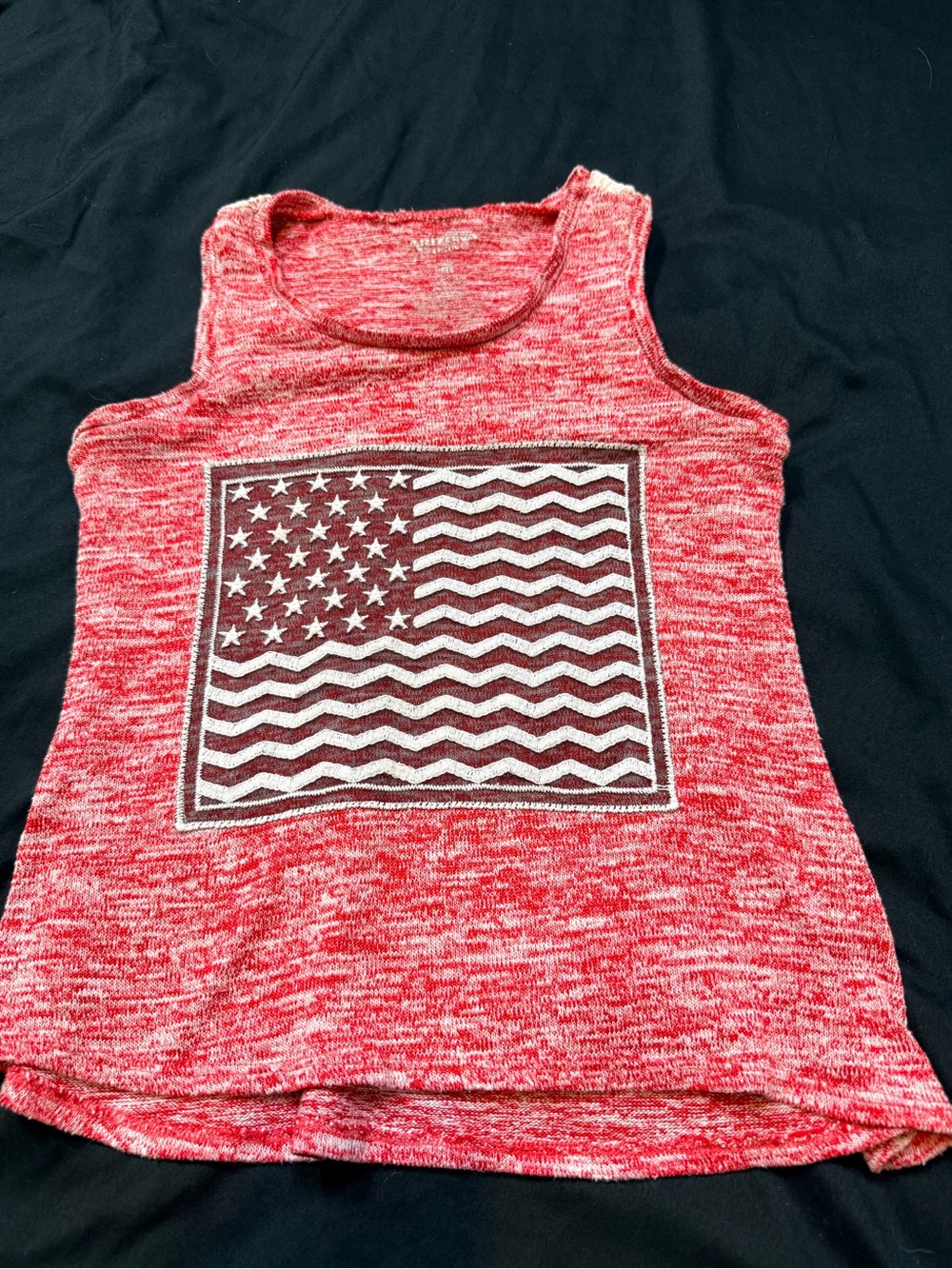 Arizona Red Tank Top with lace Flag
